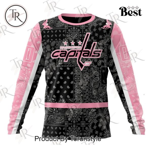 NHL Washington Capitals Special Pink Paisley Design Hoodie