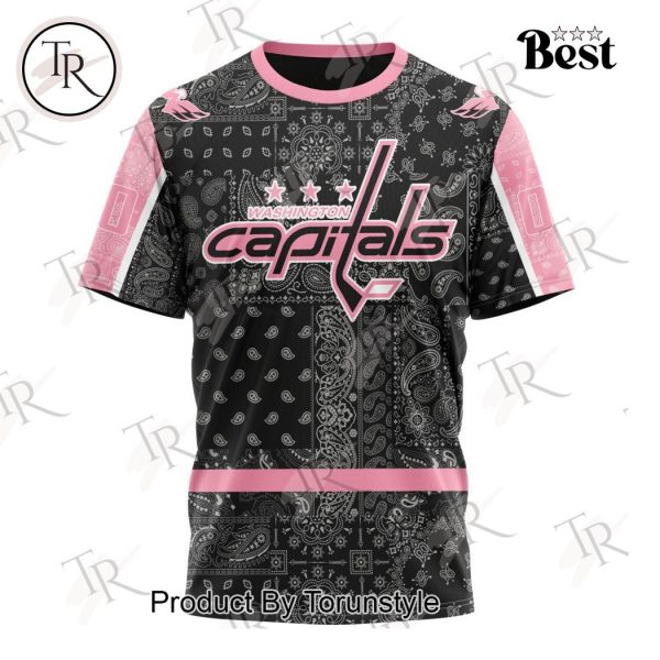 NHL Washington Capitals Special Pink Paisley Design Hoodie