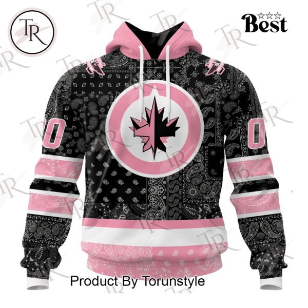 NHL Winnipeg Jets Special Pink Paisley Design Hoodie