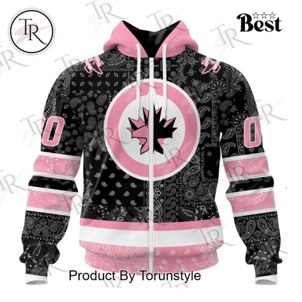 NHL Winnipeg Jets Special Pink Paisley Design Hoodie