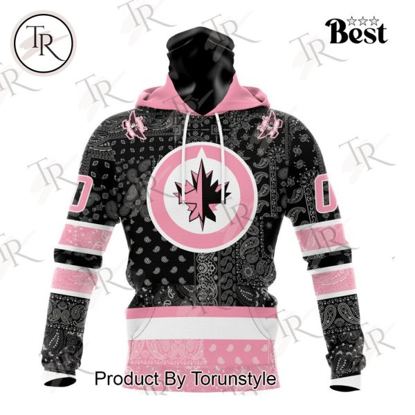 NHL Winnipeg Jets Special Pink Paisley Design Hoodie