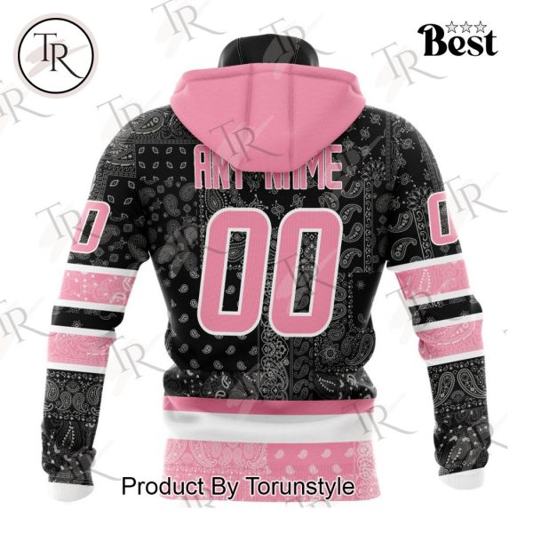 NHL Winnipeg Jets Special Pink Paisley Design Hoodie