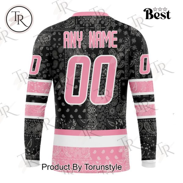 NHL Winnipeg Jets Special Pink Paisley Design Hoodie