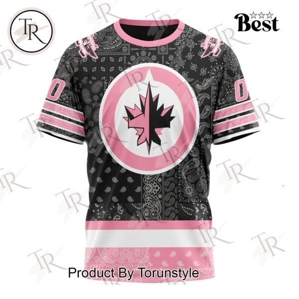 NHL Winnipeg Jets Special Pink Paisley Design Hoodie