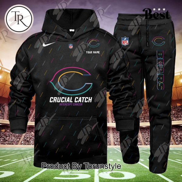 Chicago Bears 2024 NFL Crucial Catch Hoodie Set – Custom Name