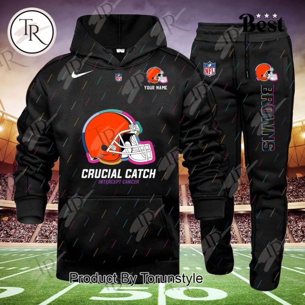 Cleveland Browns 2024 NFL Crucial Catch Hoodie Set – Custom Name