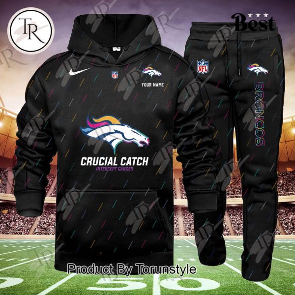 Denver Broncos 2024 NFL Crucial Catch Hoodie Set – Custom Name