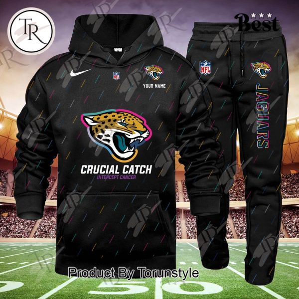 Jacksonville Jaguars 2024 NFL Crucial Catch Hoodie Set – Custom Name