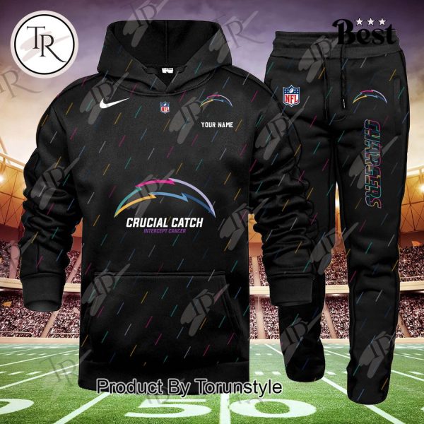 Los Angeles Chargers 2024 NFL Crucial Catch Hoodie Set – Custom Name