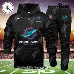 Miami Dolphins 2024 NFL Crucial Catch Hoodie Set – Custom Name