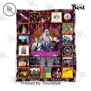 Queen 55th Anniversary 1970-2025 Thank You For The Memories Fleece Blanket