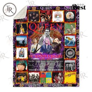 Queen 55th Anniversary 1970-2025 Thank You For The Memories Fleece Blanket