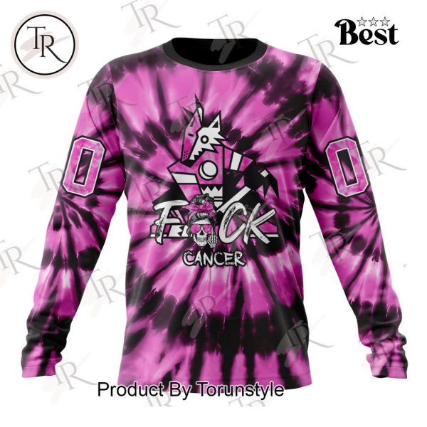 NHL Arizona Coyotes Special Pink F!ck Cancer Design Hoodie