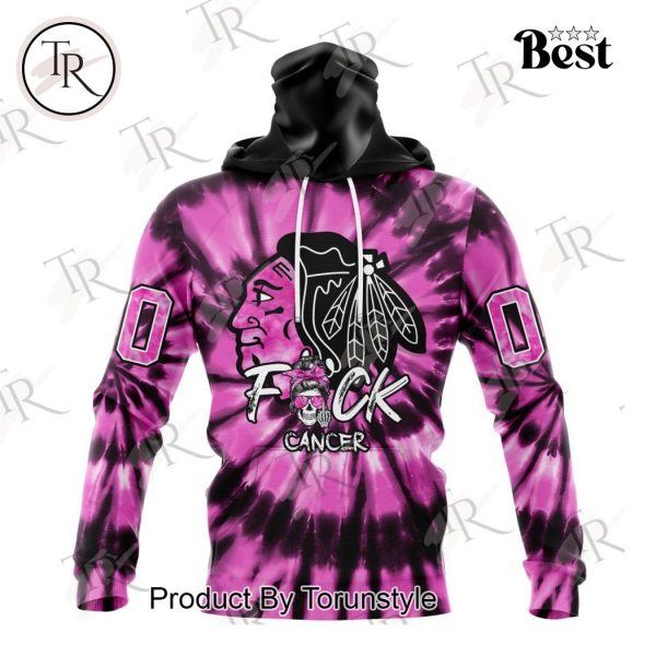 NHL Chicago Blackhawks Special Pink F!ck Cancer Design Hoodie