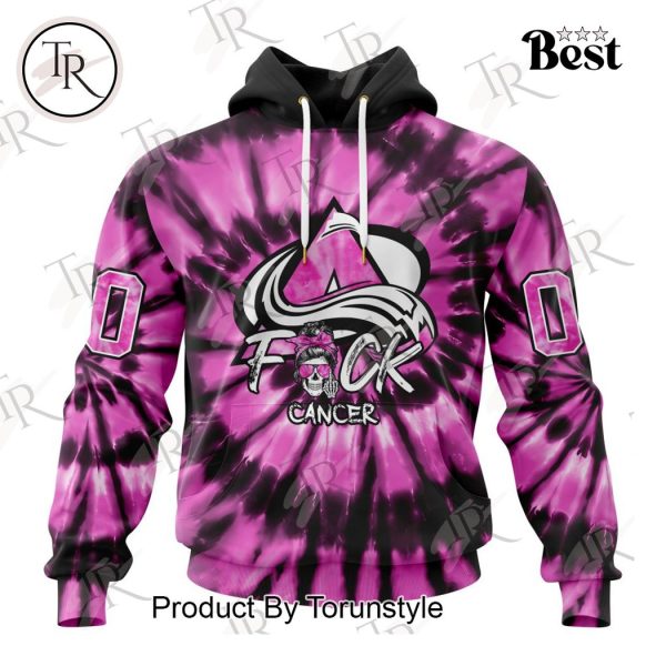 NHL Colorado Avalanche Special Pink F!ck Cancer Design Hoodie