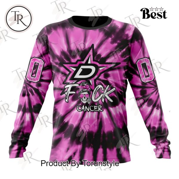 NHL Dallas Stars Special Pink F!ck Cancer Design Hoodie