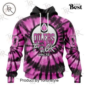 NHL Edmonton Oilers Special Pink F!ck Cancer Design Hoodie