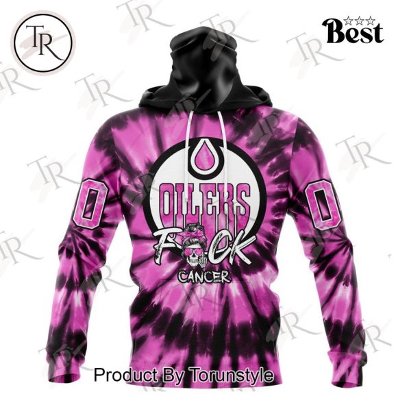 NHL Edmonton Oilers Special Pink F!ck Cancer Design Hoodie