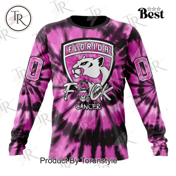 NHL Florida Panthers Special Pink F!ck Cancer Design Hoodie