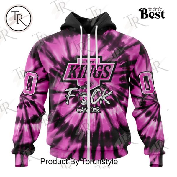 NHL Los Angeles Kings Special Pink F!ck Cancer Design Hoodie