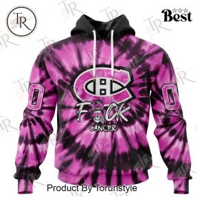 NHL Montreal Canadiens Special Pink F!ck Cancer Design Hoodie