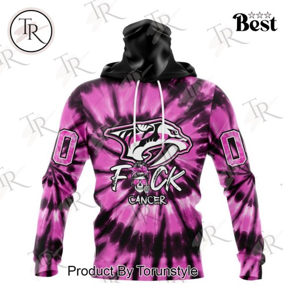 NHL Nashville Predators Special Pink F!ck Cancer Design Hoodie