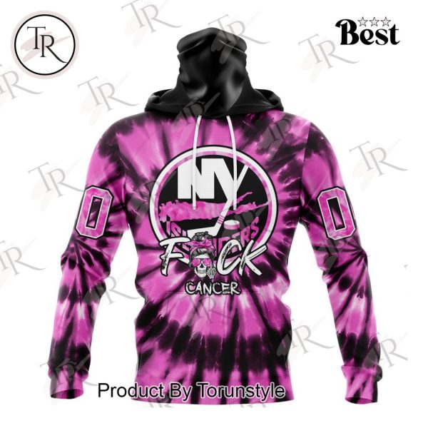 NHL New York Islanders Special Pink F!ck Cancer Design Hoodie