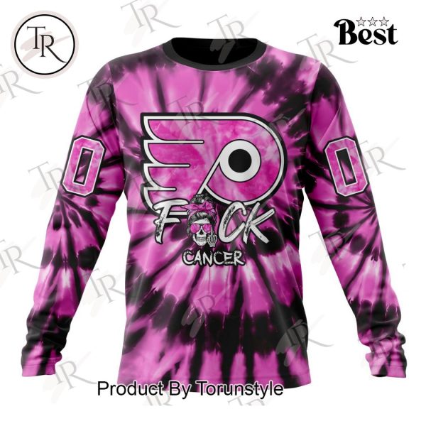 NHL Philadelphia Flyers Special Pink F!ck Cancer Design Hoodie