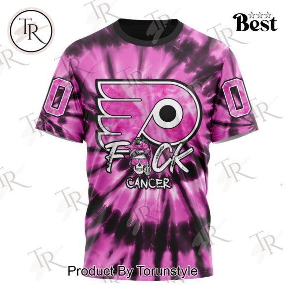 NHL Philadelphia Flyers Special Pink F!ck Cancer Design Hoodie