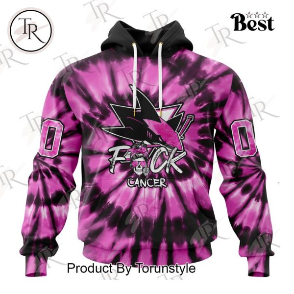 NHL San Jose Sharks Special Pink F!ck Cancer Design Hoodie