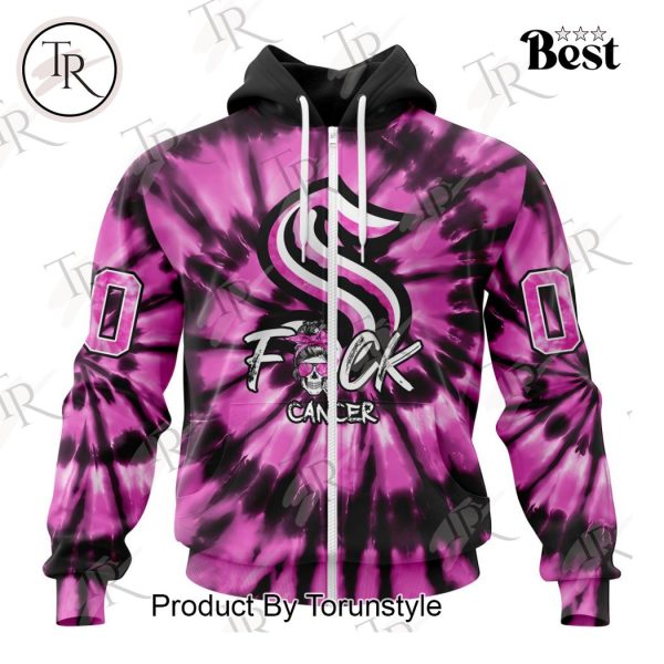 NHL Seattle Kraken Special Pink F!ck Cancer Design Hoodie