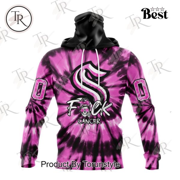 NHL Seattle Kraken Special Pink F!ck Cancer Design Hoodie