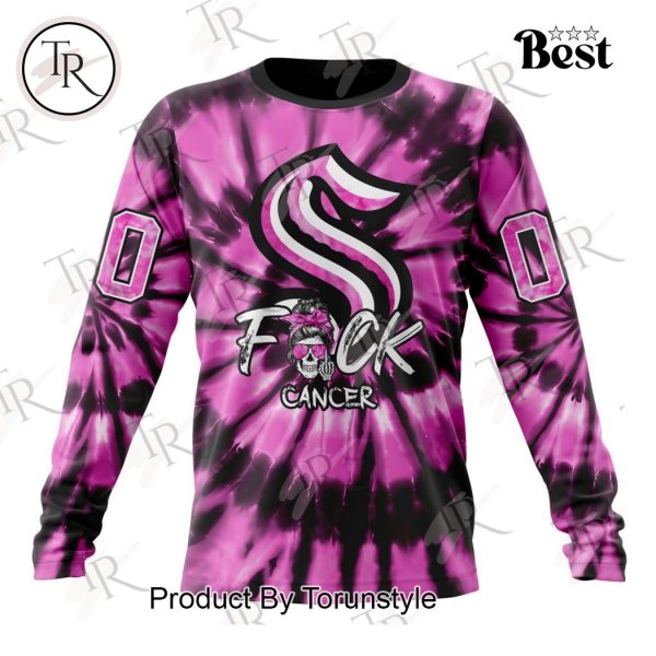 NHL Seattle Kraken Special Pink F!ck Cancer Design Hoodie