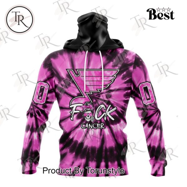 NHL St. Louis Blues Special Pink F!ck Cancer Design Hoodie