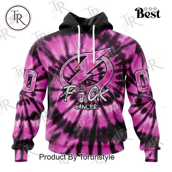 NHL Tampa Bay Lightning Special Pink F!ck Cancer Design Hoodie