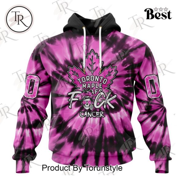 NHL Toronto Maple Leafs Special Pink F!ck Cancer Design Hoodie