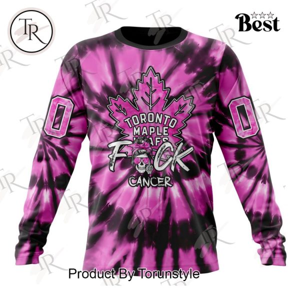 NHL Toronto Maple Leafs Special Pink F!ck Cancer Design Hoodie