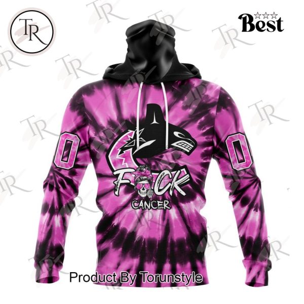 NHL Vancouver Canucks Special Pink F!ck Cancer Design Hoodie