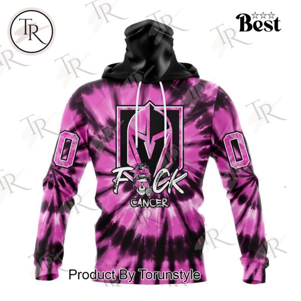 NHL Vegas Golden Knights Special Pink F!ck Cancer Design Hoodie