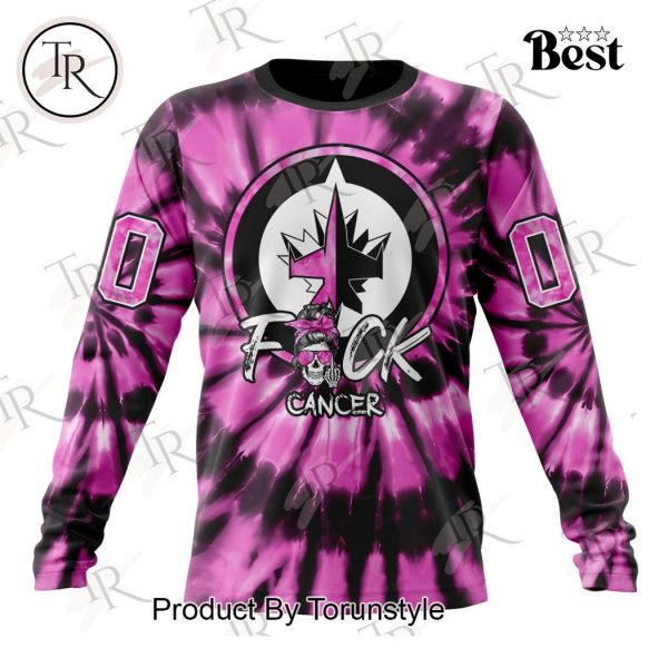 NHL Winnipeg Jets Special Pink F!ck Cancer Design Hoodie