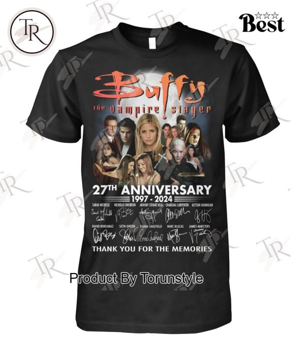 Buffy The Vampire Slayer 27th Anniversary 1997 – 2024 Thank You For The Memories T-Shirt