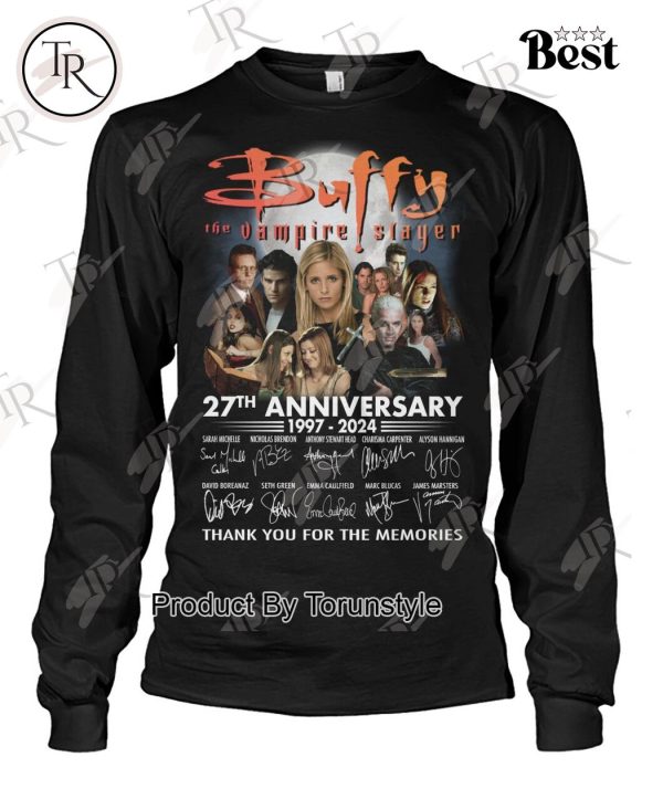 Buffy The Vampire Slayer 27th Anniversary 1997 – 2024 Thank You For The Memories T-Shirt