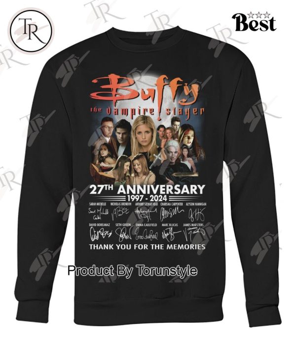 Buffy The Vampire Slayer 27th Anniversary 1997 – 2024 Thank You For The Memories T-Shirt