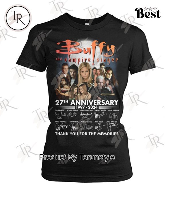 Buffy The Vampire Slayer 27th Anniversary 1997 – 2024 Thank You For The Memories T-Shirt