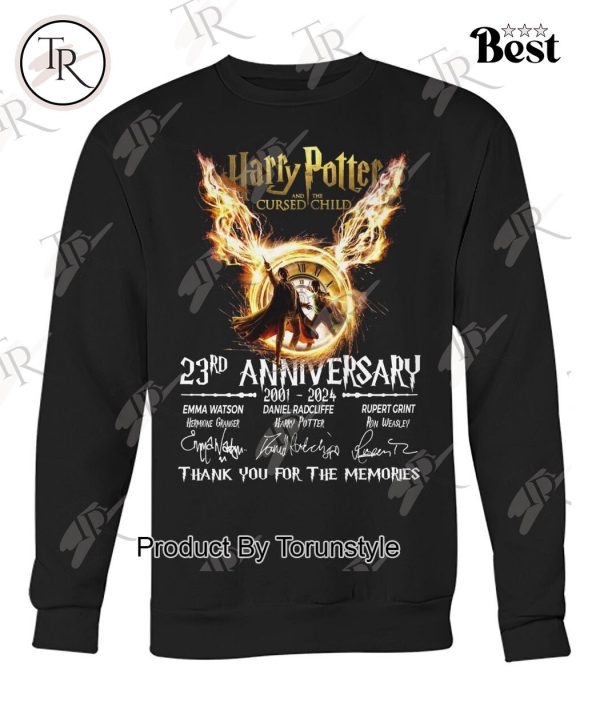 Harry Potter And The Cursed Child 23rd Anniversary 2001 – 2024 Thank You For The Memories T-Shirt