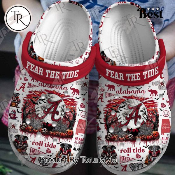 Alabama Crimson Tide Fear The Tide Halloween Crocs