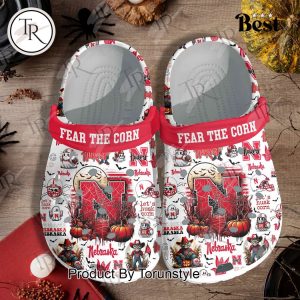 Nebraska Huskers Go Big Red Fear The Corn Halloween Hoodie – Black