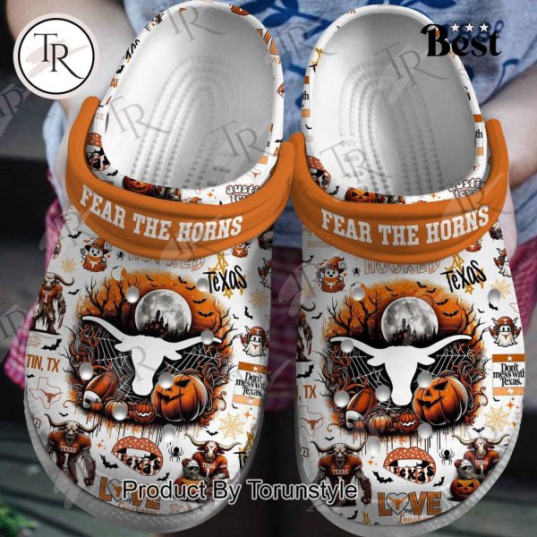 Texas Longhorns Fear The Horns Halloween Crocs