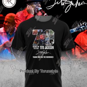 70 Years Of 1953-2024 Tito Jackson Thank You For The Memories T-Shirt