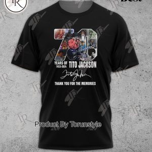 70 Years Of 1953-2024 Tito Jackson Thank You For The Memories T-Shirt